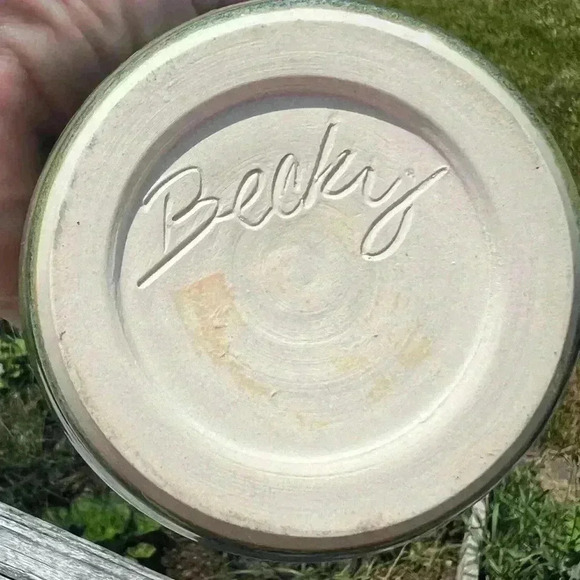 Hand Thrown Sponge Keeper Signed "Becky" Blue/Green Glaze - Picture 4 of 7